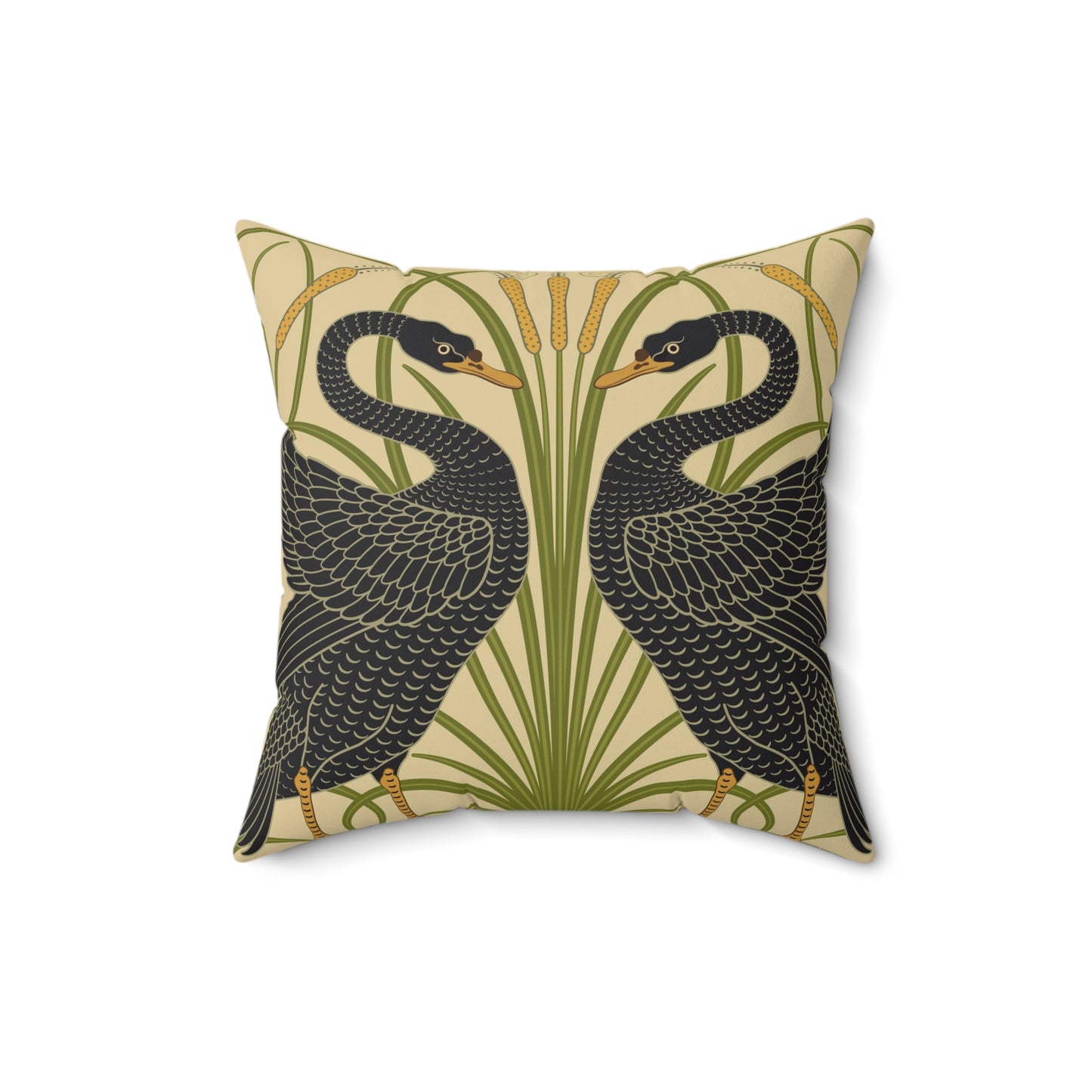 Faux Suede Cushion inspired by William Morris -