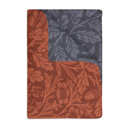 william-morris-co-luxury-velveteen-minky-blanket-two-sided-print-acorns-and-oak-leaves-collection-2