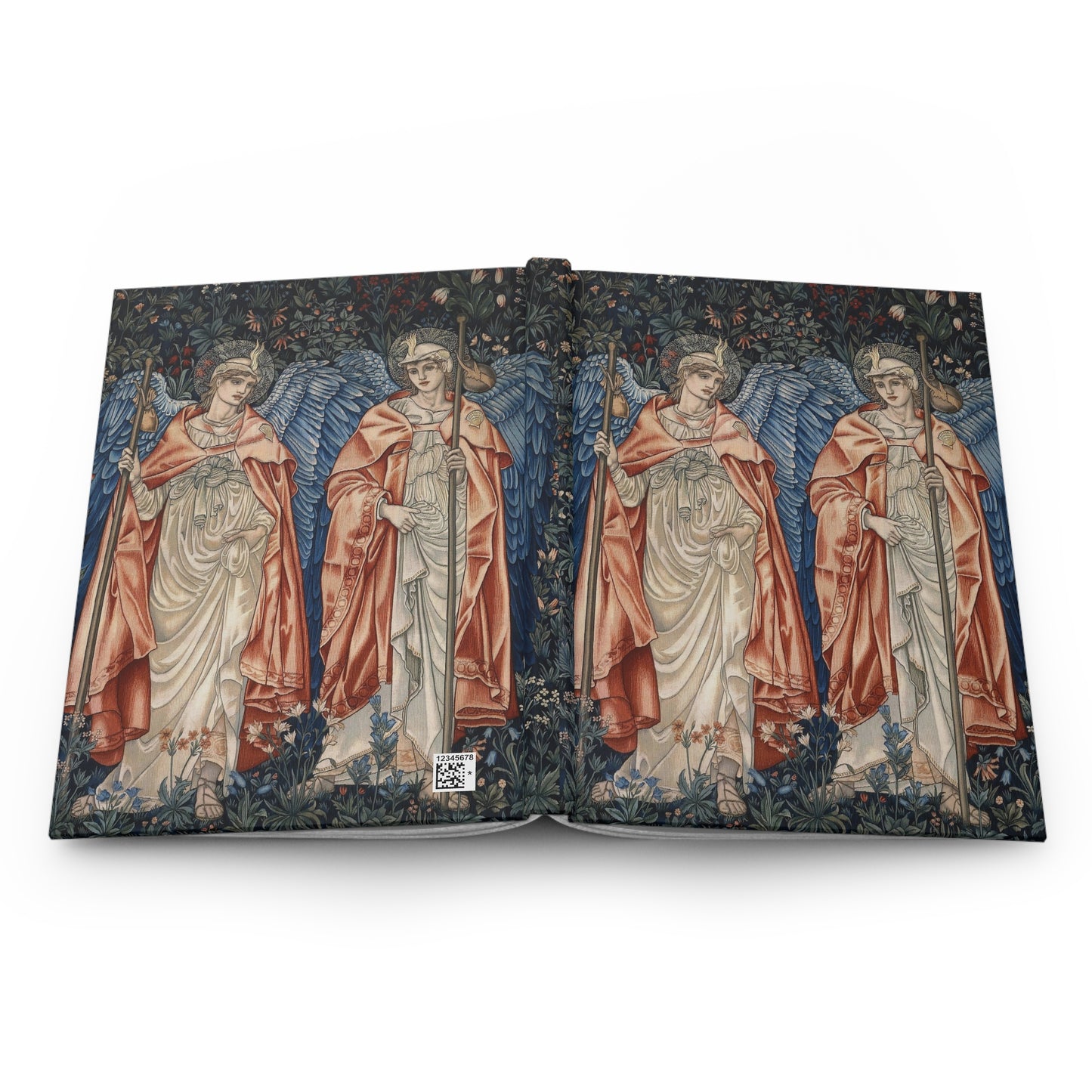 Lined Hardcover Journal inspired by William Morris - Angeli Ministrantes Collection