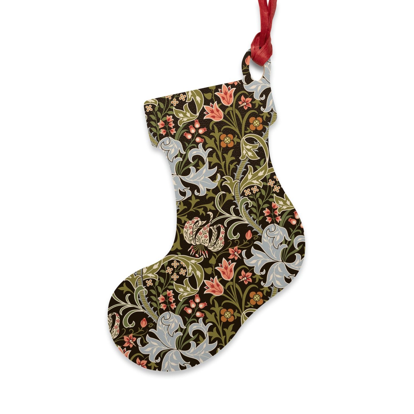 Wooden Christmas Ornaments inspired by William Morris -