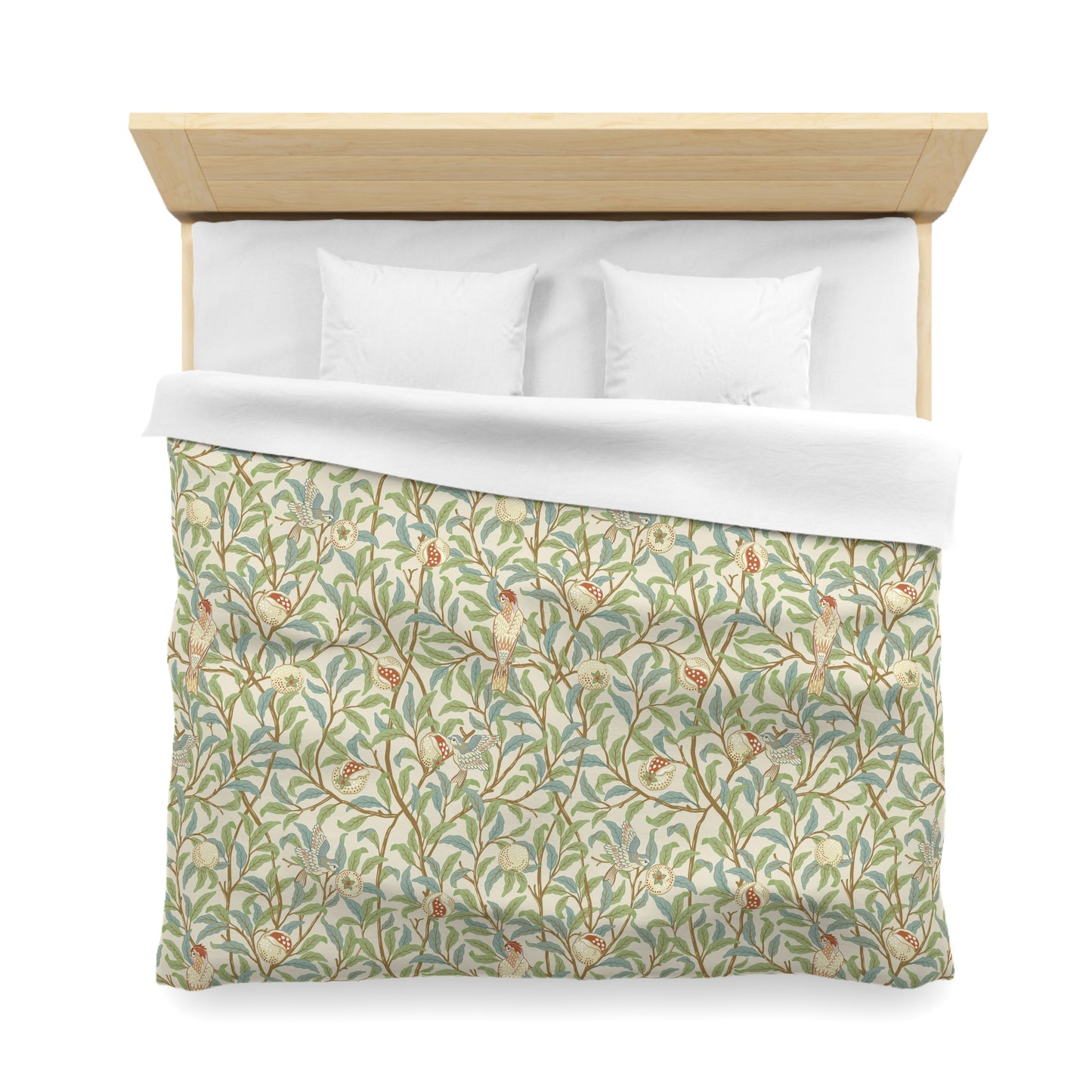 Duvet Cover inspired by William Morris - Bird and Pomegranate Collection (Parchment)