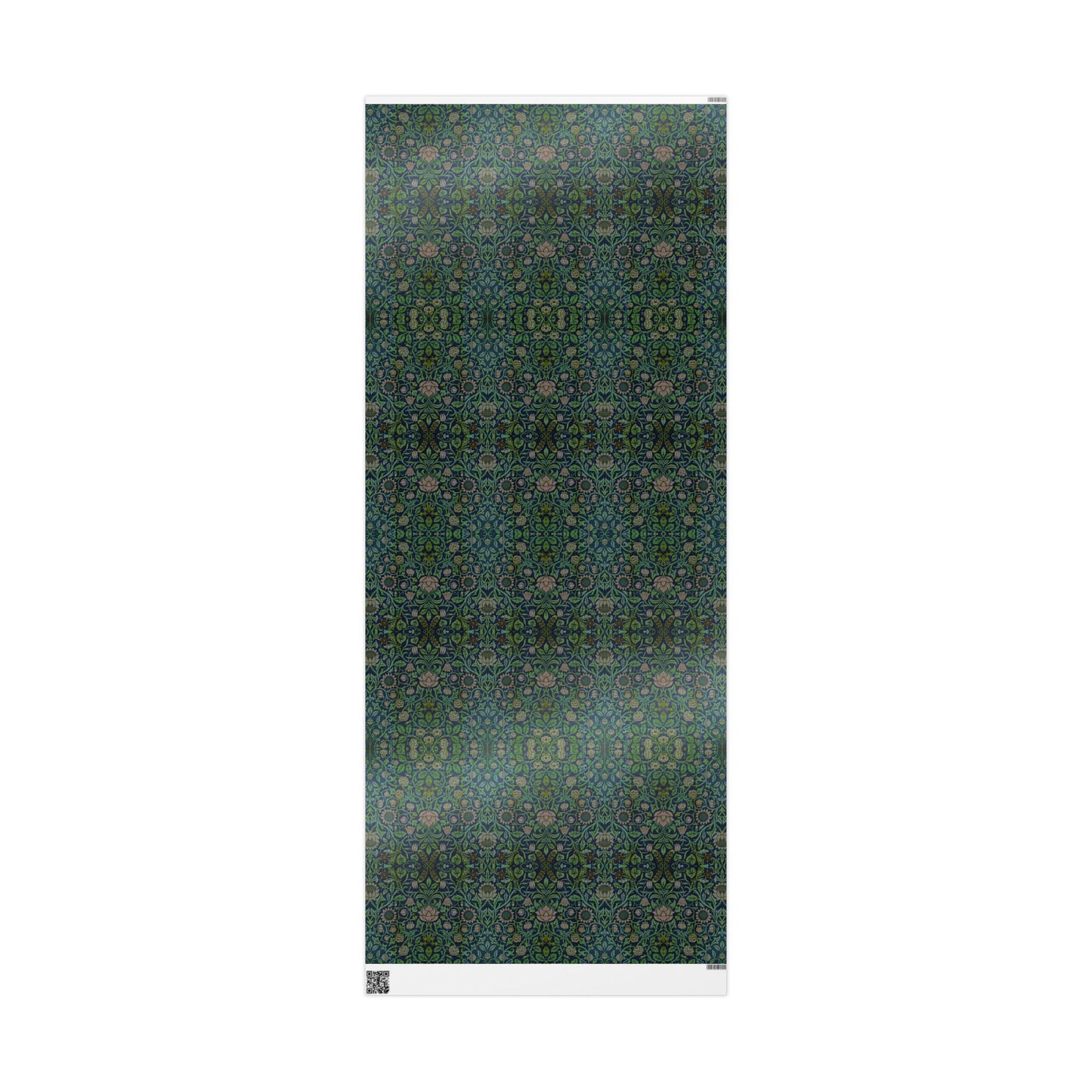 Gift Wrapping Paper inspired by William Morris - Violet & Columbine Collection (Green)