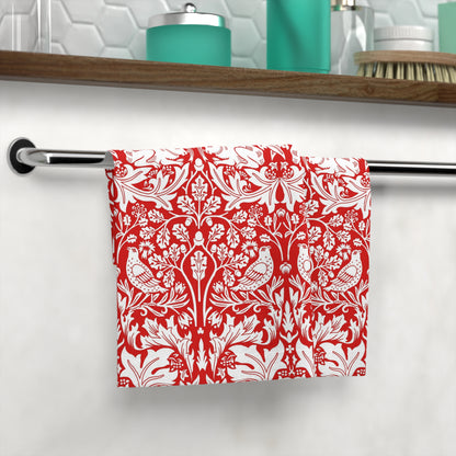 Washcloth inspired by William Morris - Brer Rabbit Collection (Red)