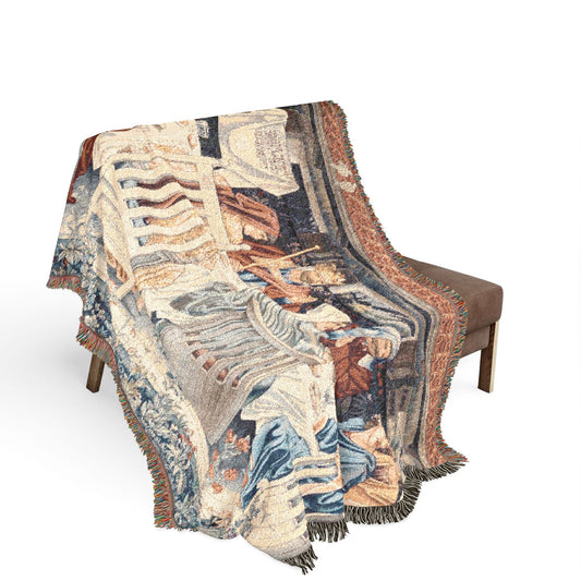 Vintage Woven Blanket - Tapestry Art for Cozy Living Spaces