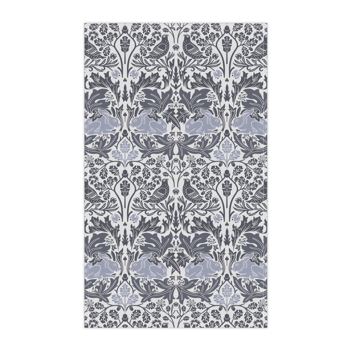 Kitchen Tea Towel inspired by William Morris - Brer Rabbit Collection (Grey)