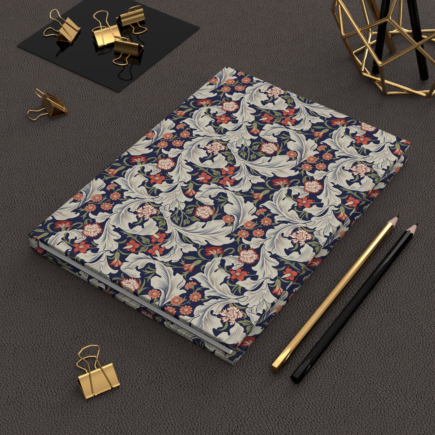 Lined Hardcover Journal inspired by William Morris - Leicester Collection (Royal)