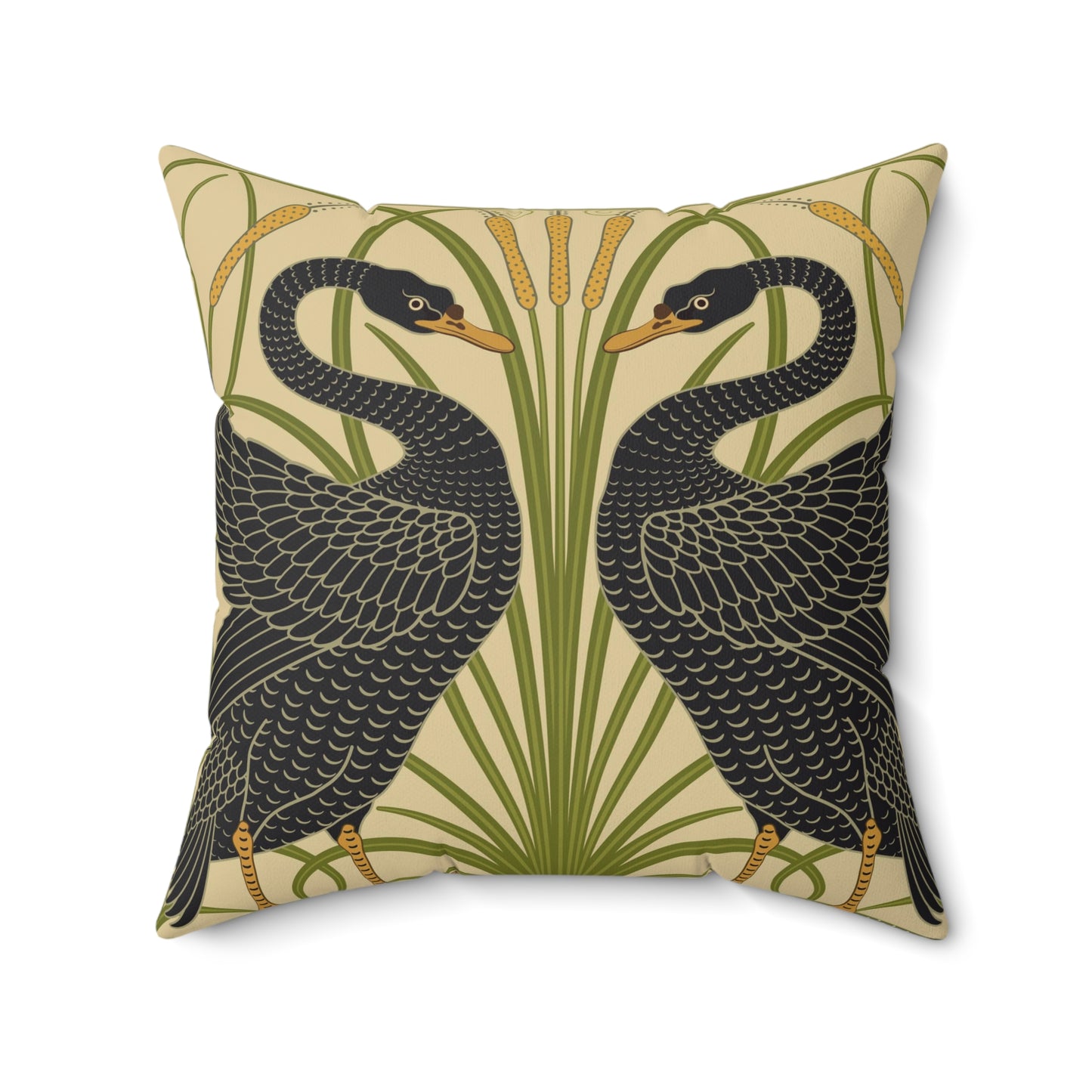 Faux Suede Cushion inspired by William Morris -