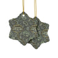 Ceramic Christmas Ornaments inspired by William Morris - Wandle Collection (Grey) - Double Sided Print: 1pc, 3pcs, 5pcs, 10pcs