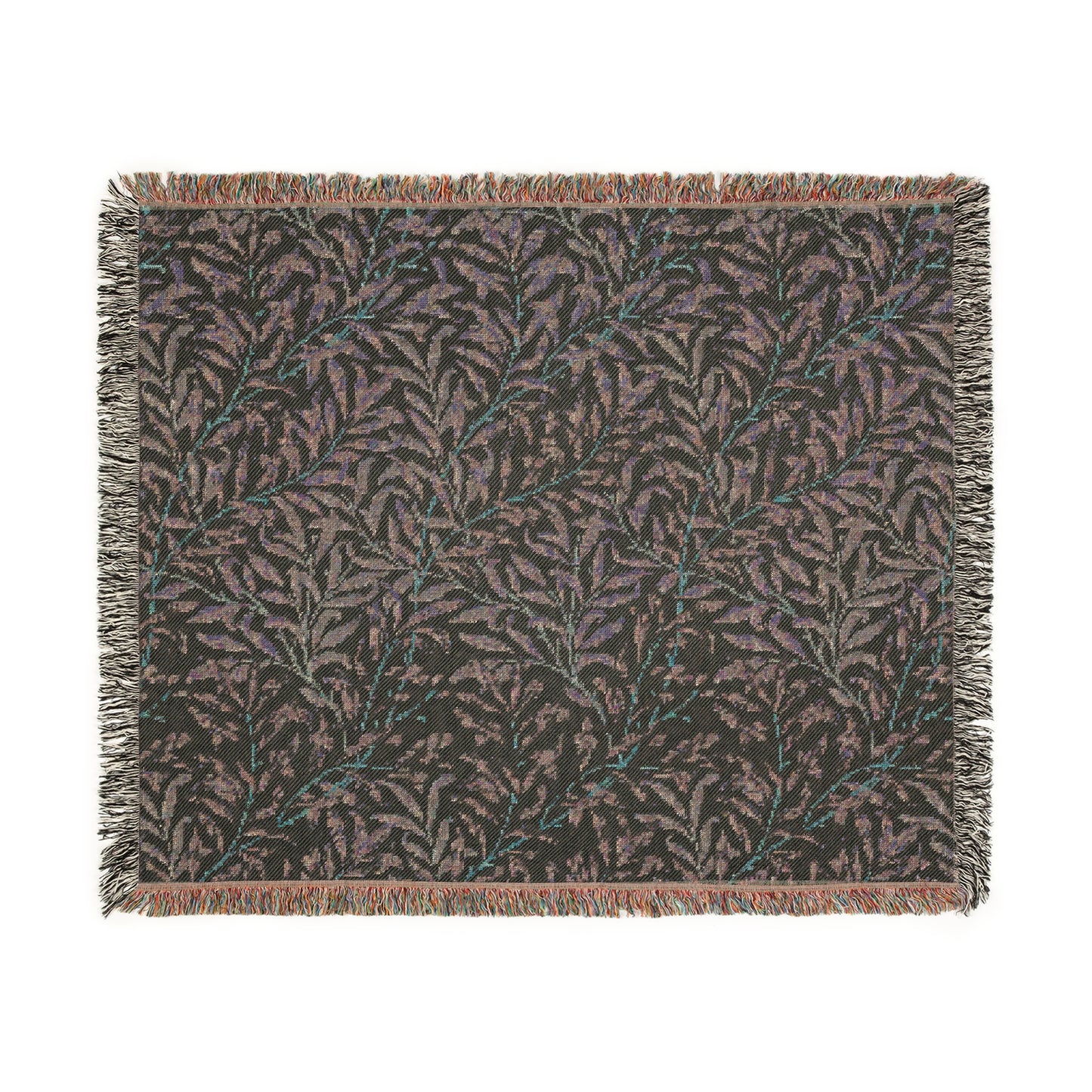 Woven Cotton Blanket inspired by William Morris - Willow Bough Collection