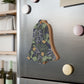 Wooden Christmas Ornaments inspired by William Morris - Seaweed Collection (Yellow Flower)