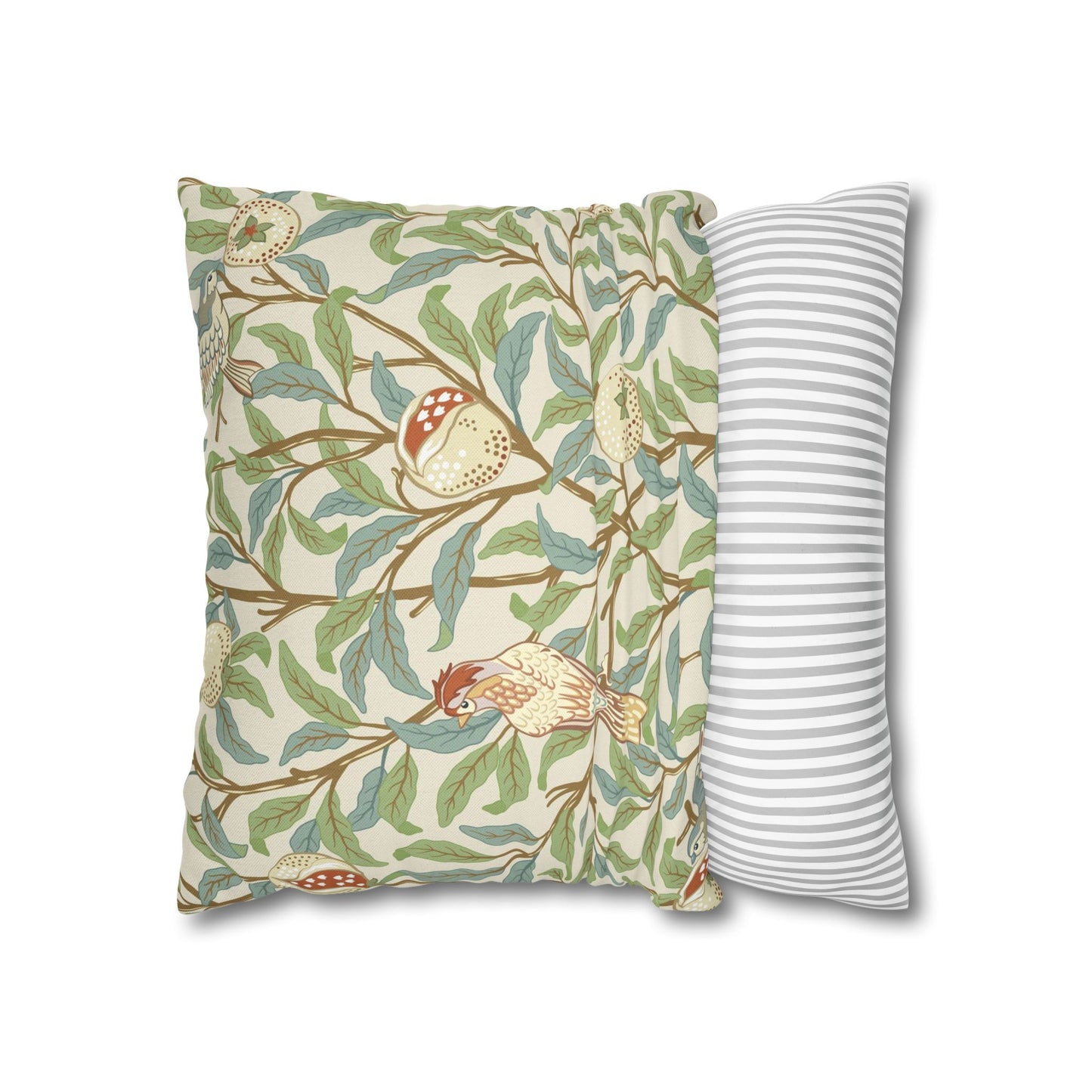 Cushion Cover inspired by William Morris - Bird and Pomegranate Collection (Parchment)