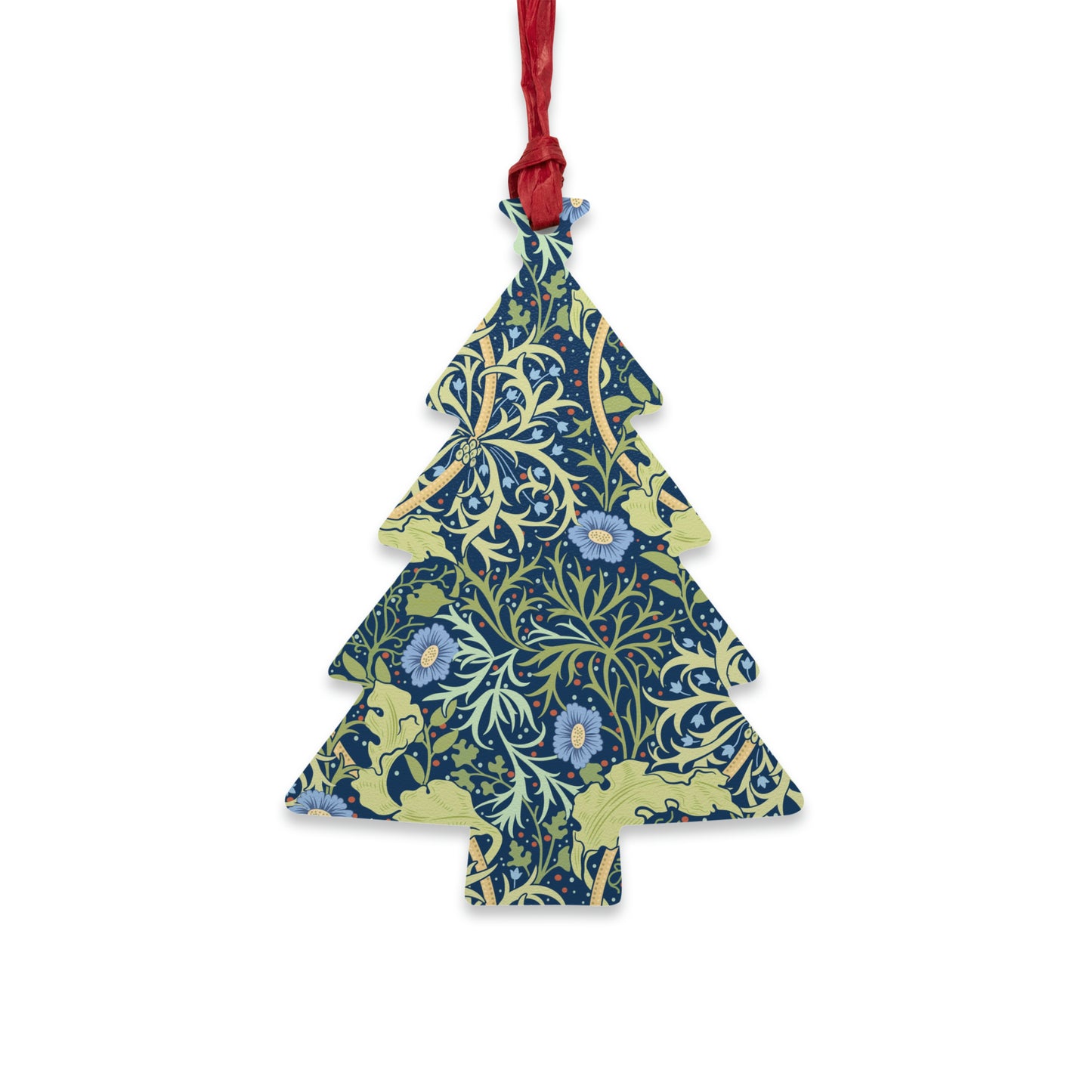 Wooden Christmas Ornaments inspired by William Morris -