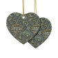 Ceramic Christmas Ornaments inspired by William Morris - Wandle Collection (Grey) - Double Sided Print: 1pc, 3pcs, 5pcs, 10pcs