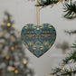 Ceramic Christmas Ornaments inspired by William Morris - Peacock & Dragon Collection - Double Sided Print: 1pc, 3pcs, 5pcs, 10pcs