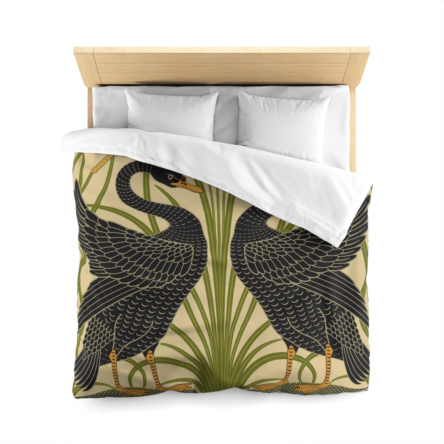 Duvet Cover inspired by William Morris - Black Swan Collection (Cygnus Aatratus)