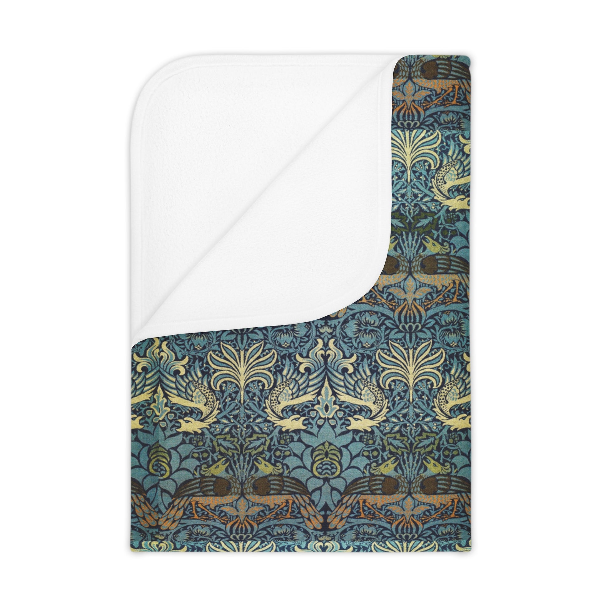 toddler-blanket-by-william-morris-peacock-dragon-collection-1