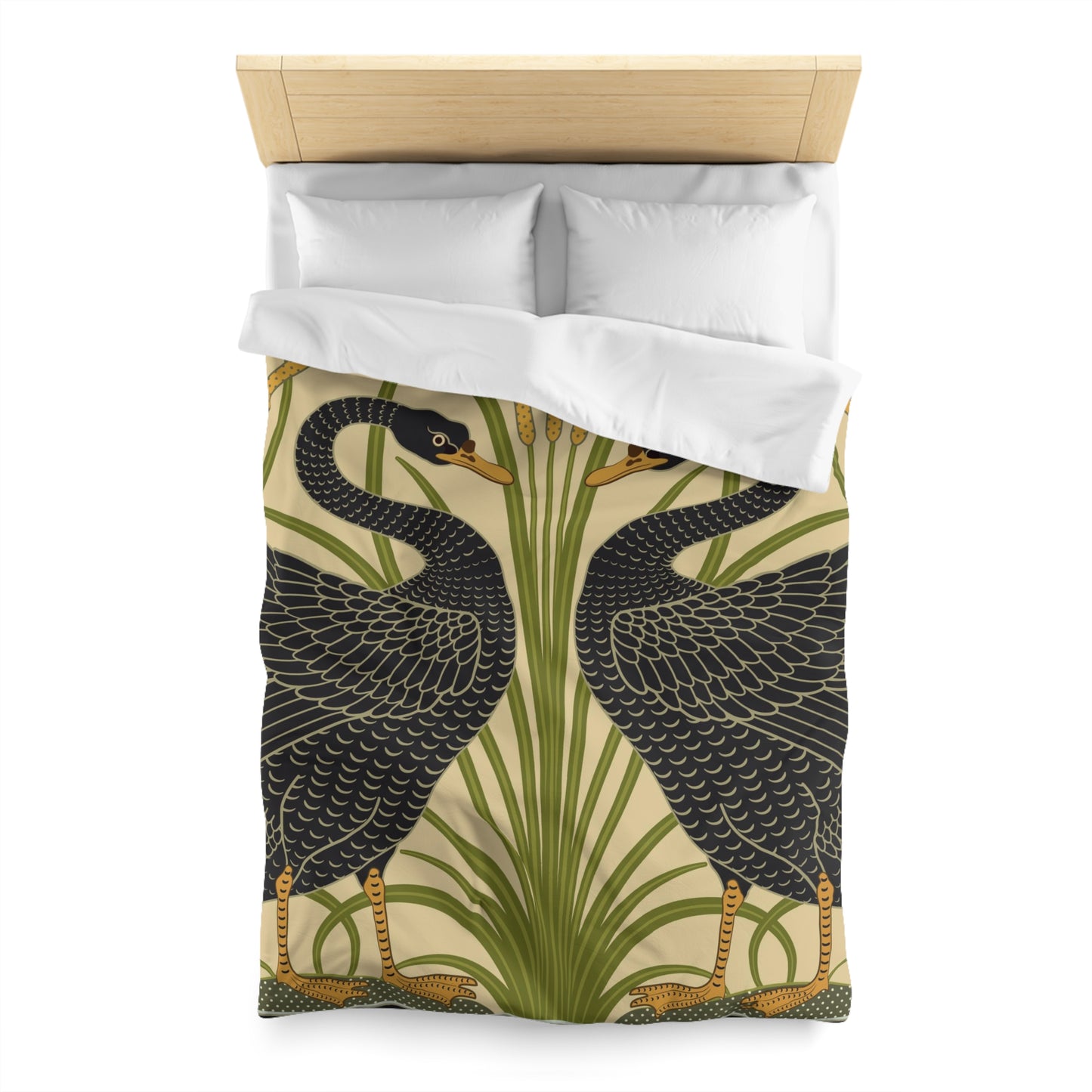 Duvet Cover inspired by William Morris - Black Swan Collection (Cygnus Aatratus)