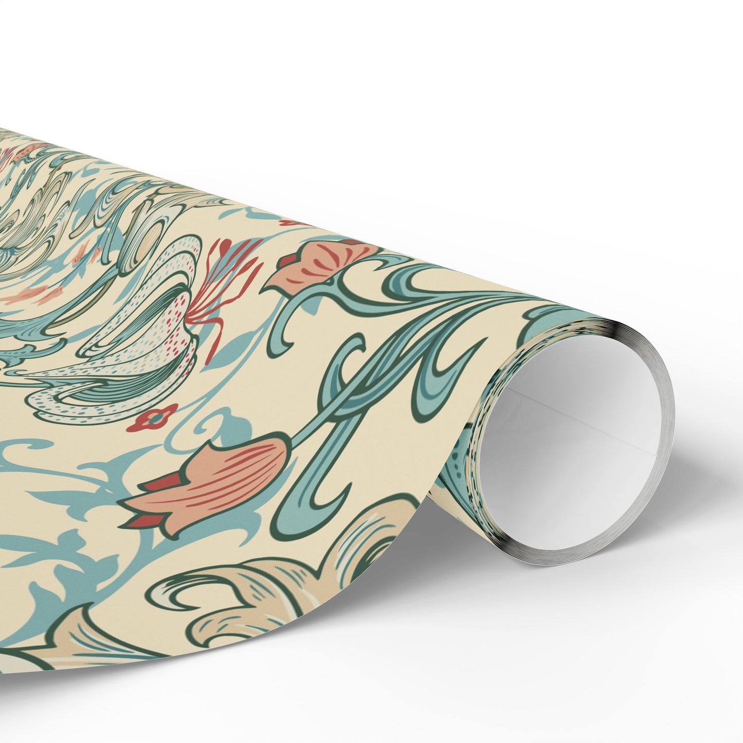 Christmas Wrapping Paper inspired by William Morris - Golden Lily Collection (Mineral)