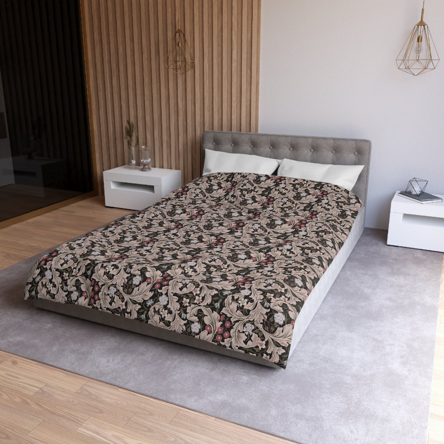 Duvet Cover inspired by William Morris - Leicester Collection (Mocha)