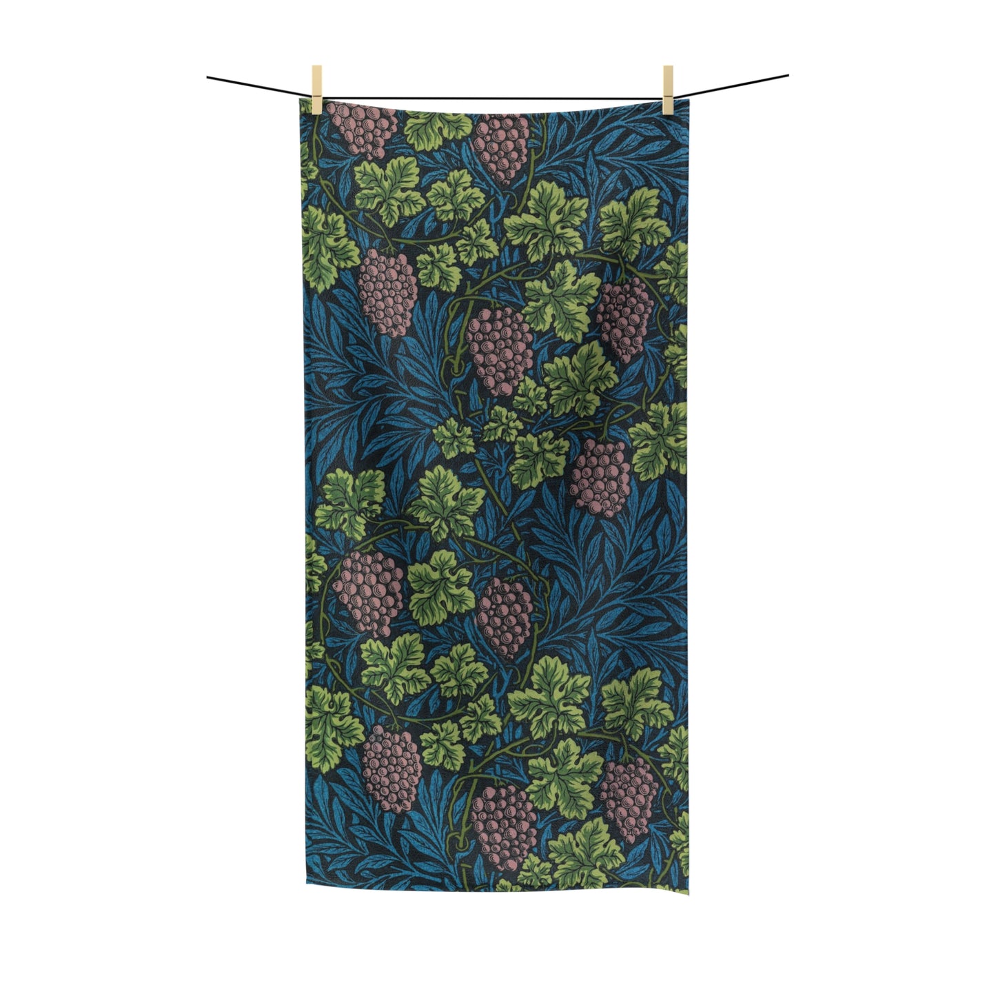 Luxury Polycotton Towel inspired by William Morris - Vine Collection