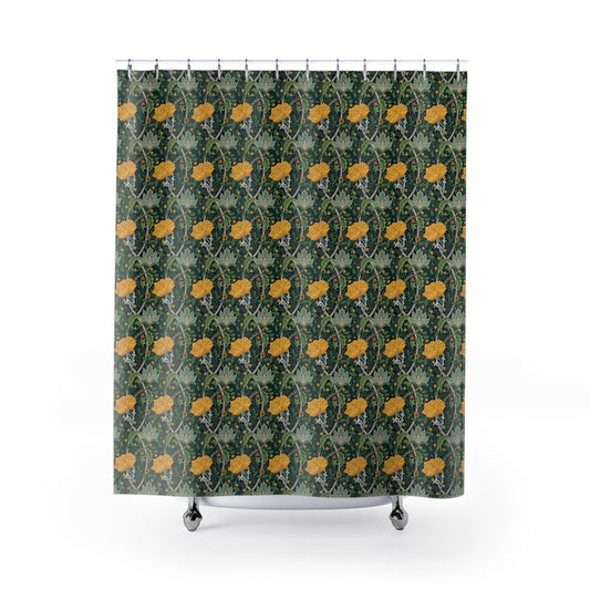 william-morris-co-shower-curtain-chrysanthemum-collection-yellow-1