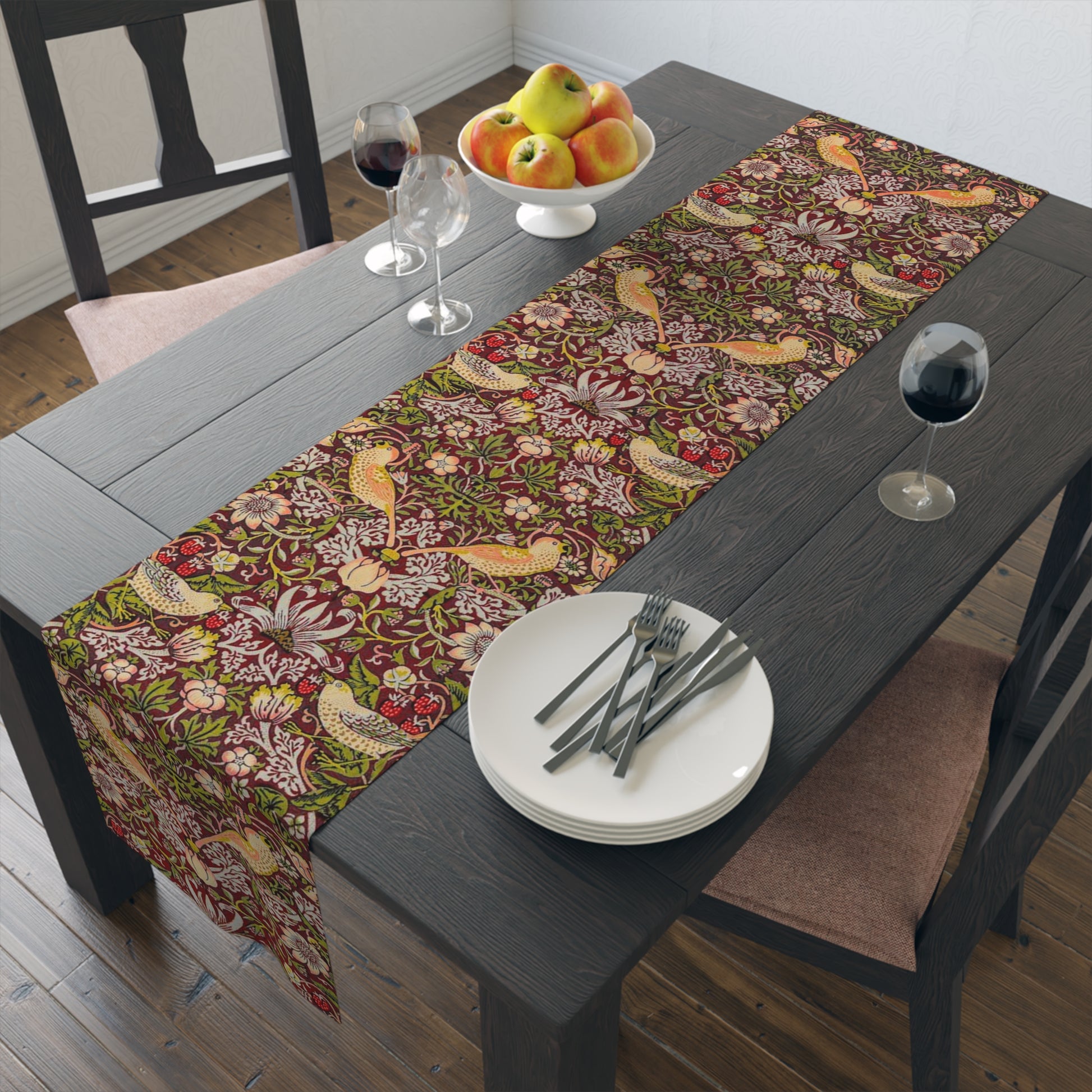 william-morris-co-table-runner-strawberry-thief-collection-crimson-17