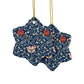 Ceramic Christmas Ornaments inspired by William Morris - Medway Collection - Double Sided Print: 1pc, 3pcs, 5pcs, 10pcs