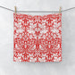 Washcloth inspired by William Morris - Brer Rabbit Collection (Red)