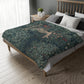 Luxury Velveteen Minky Blanket inspired by William Morris (Two-sided print) - Greenery Collection (Dear)