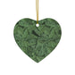 Ceramic Christmas Ornaments inspired by William Morris - Acanthus Collection (Green) - Double Sided Print: 1pc, 3pcs, 5pcs, 10pcs