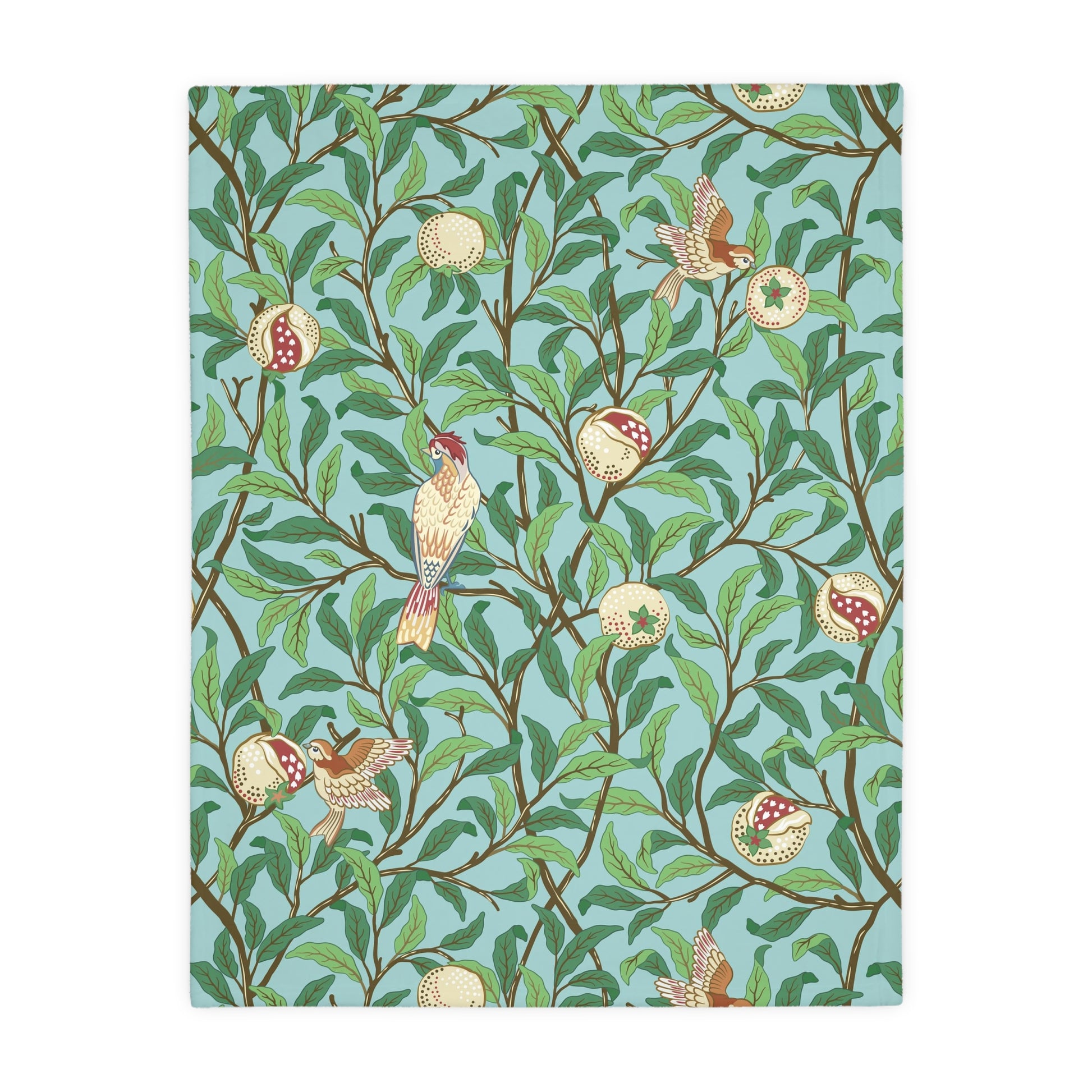 william-morris-co-luxury-velveteen-minky-blanket-two-sided-print-bird-and-pomegranate-collection-tiffany-blue-onyx-10