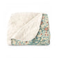 Sherpa Fleece Blanket inspired by William Morris - Golden Lily Collection (Mineral)