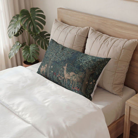 Cotton Pillow Sham inspired by William Morris - Greenery Collection (Fox and Dear)