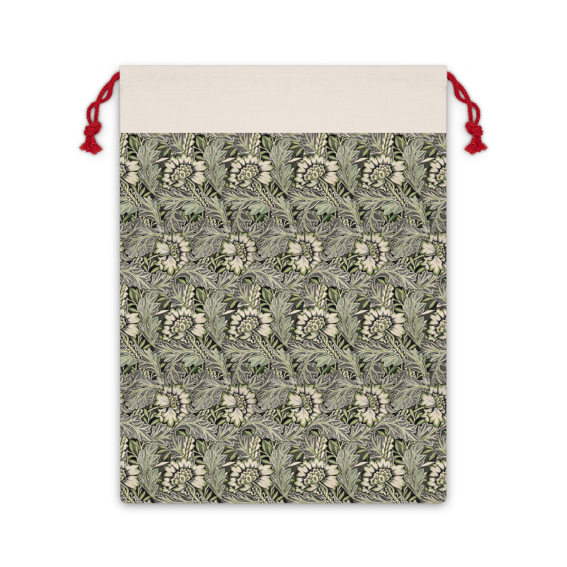 william-morris-co-christmas-linen-drawstring-bag-anemone-collection-grey-2