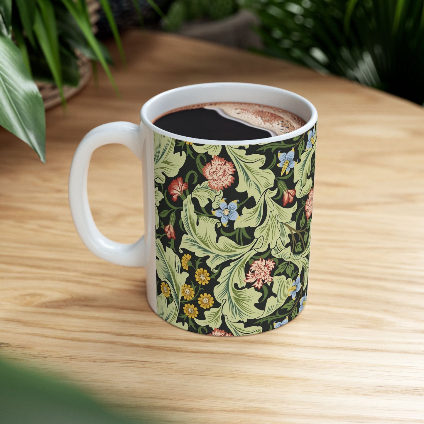 Ceramic Mug inspired by William Morris - Leicester Collection (Green)