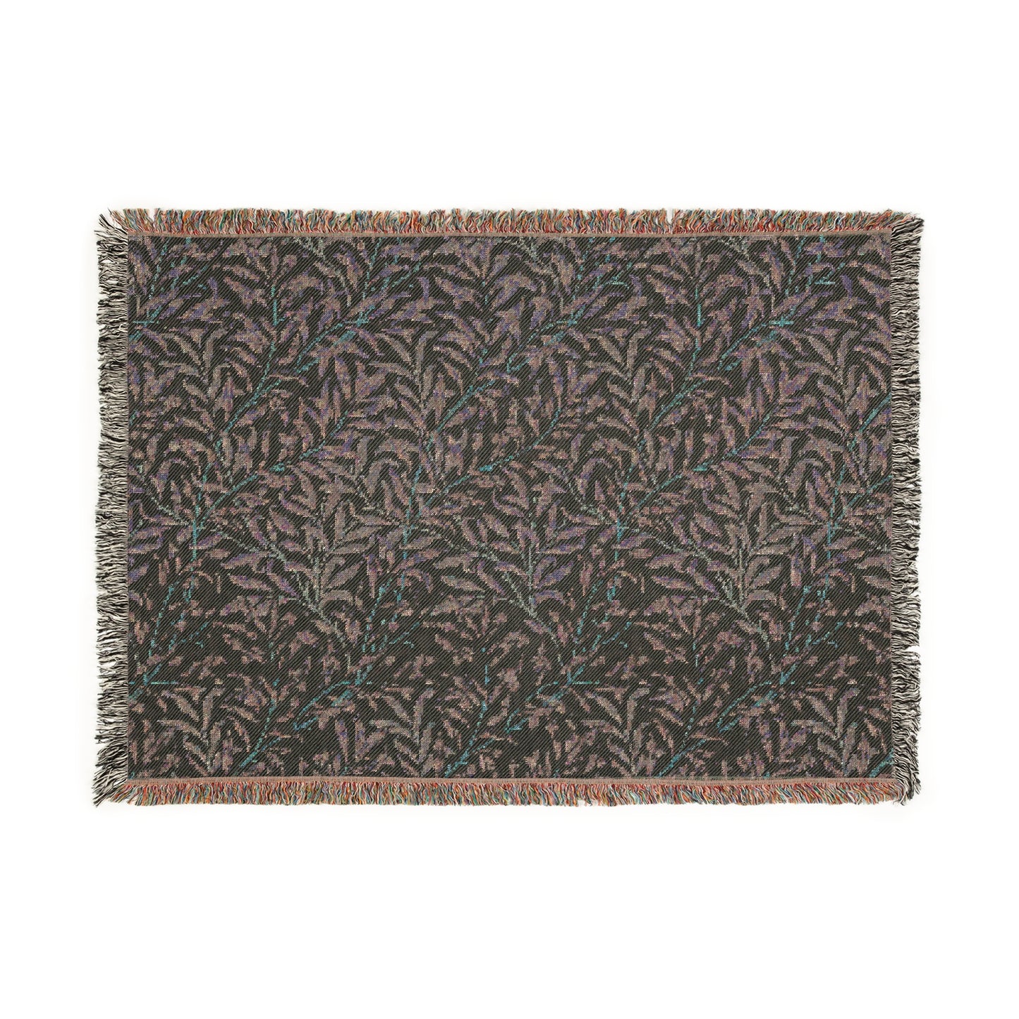 Woven Cotton Blanket inspired by William Morris - Willow Bough Collection