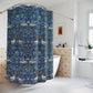 Shower Curtain inspired by William Morris - Bird Collection (Blue)