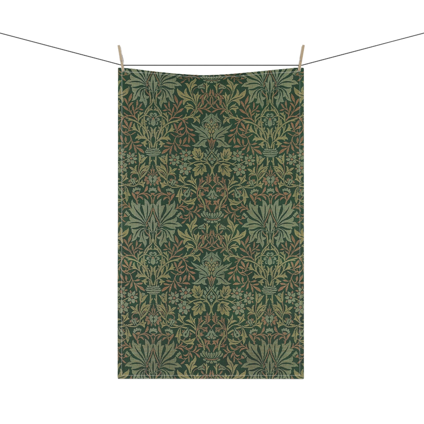 Kitchen Tea Towel inspired by William Morris - Flower Garden Collection