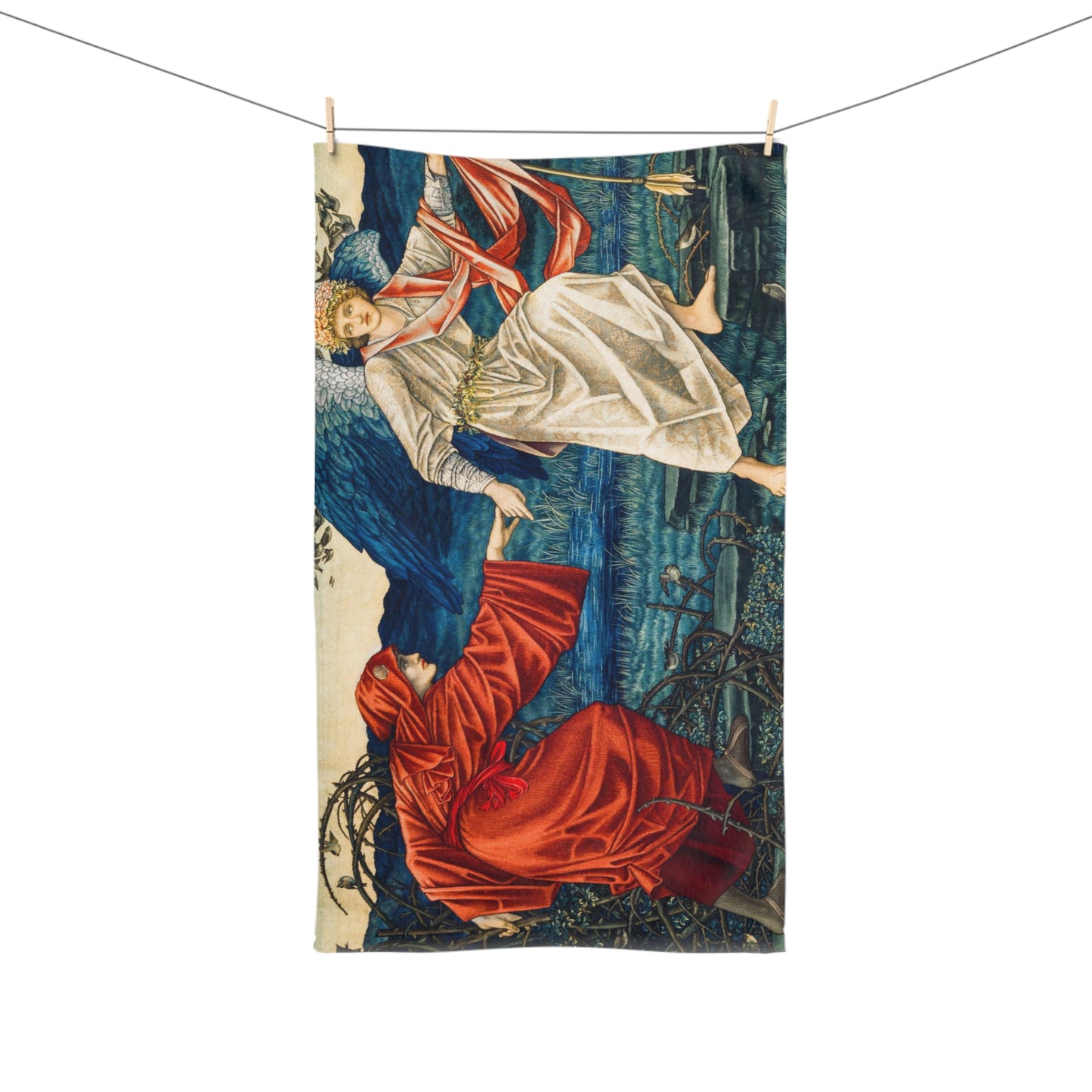 Bathroom Hand Towel inspired by William Morris - Love leading the Pilgrim Collection