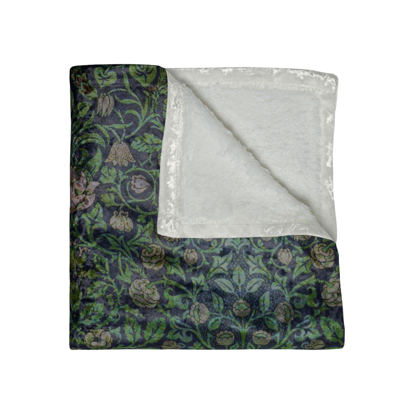 william-morris-co-lush-crushed-velvet-blanket-violet-and-columbine-collection-green-1