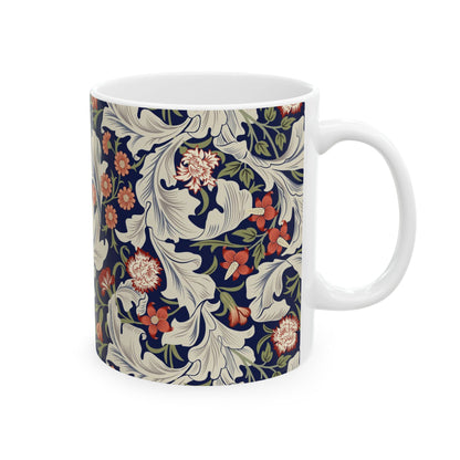 Ceramic Mug inspired by William Morris - Leicester Collection (Royal)