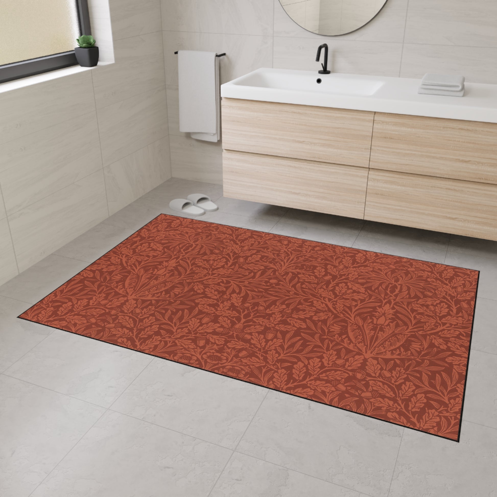 william-morris-co-heavy-duty-floor-mat-acorns-and-oak-leaves-collection-rust-8