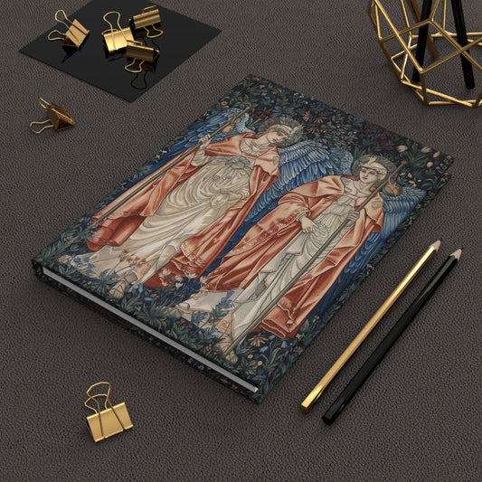 Lined Hardcover Journal inspired by William Morris - Angeli Ministrantes Collection