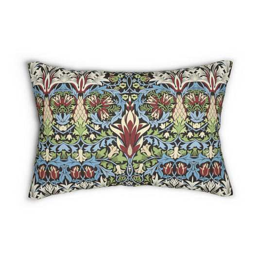 William Morris & Co Spun Poly Lumbar Cushion - Snakeshead Collection (Blue)