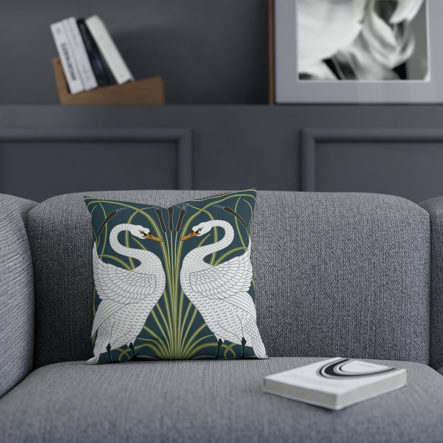 Cotton Drill Cushion inspired by William Morris -