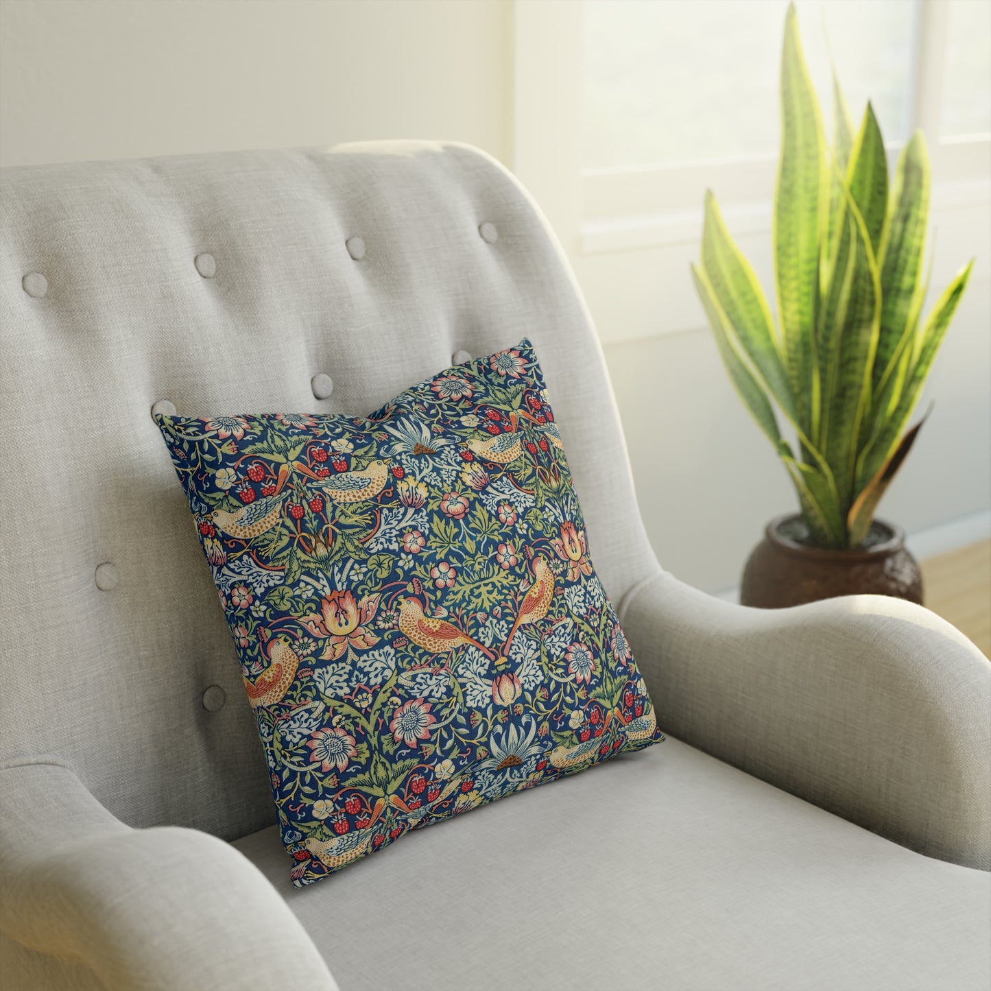 William Morris & Co Cushion and Cushion Cover - Strawberry Thief Collection