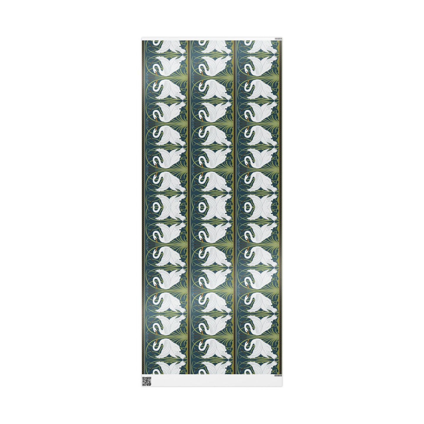 Gift Wrapping Paper inspired by William Morris - White Swan Collection (Spruce)