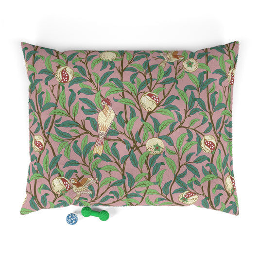 william-morris-co-pet-bed-bird-and-pomegranate-collection-rosewood-1