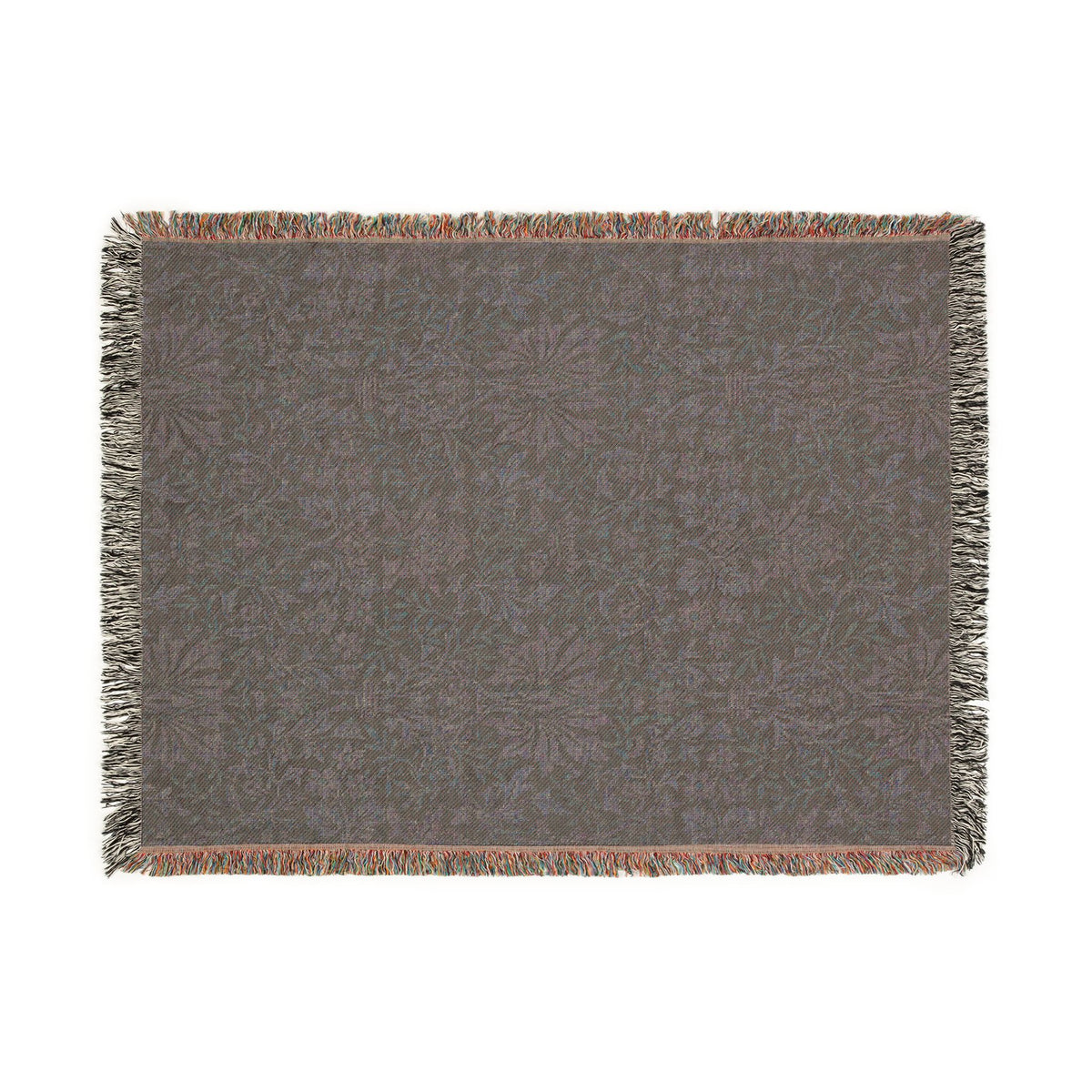 Woven Cotton Blanket inspired by William Morris - Flower Garden Collection