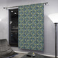 Blackout Window Curtain inspired by William Morris (1 Piece) - Seaweed Collection (Blue Flower)